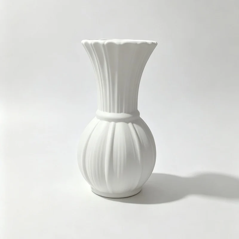 Elegante gerippte Blumenvase Karnz