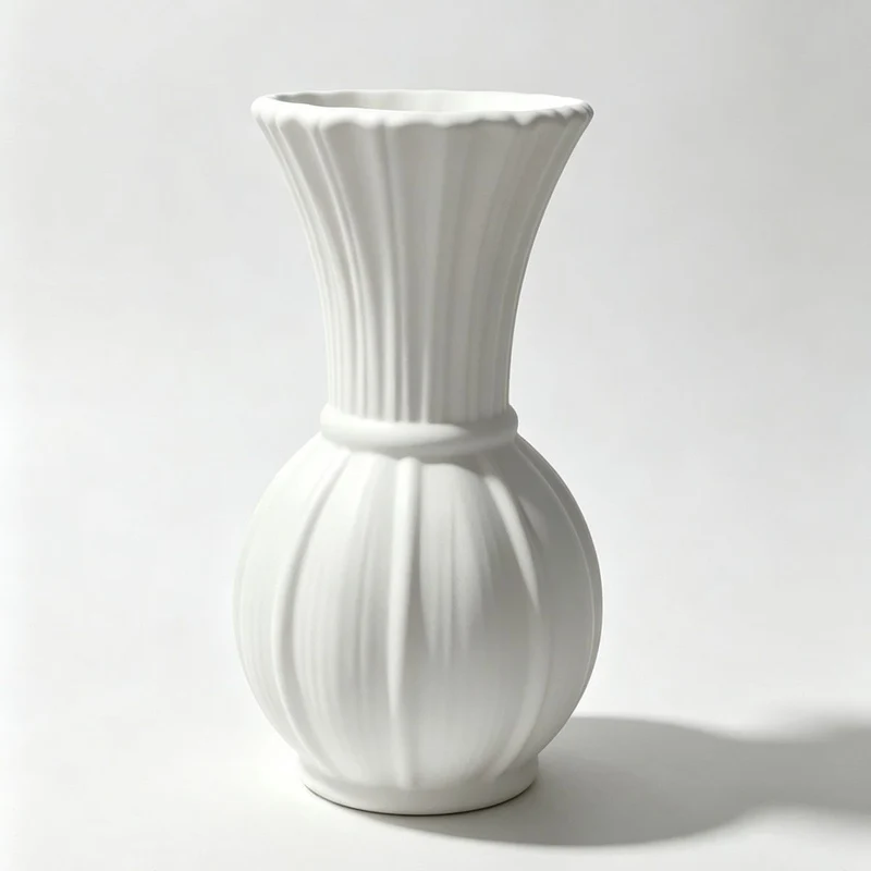 Elegante gerippte Blumenvase Karnz