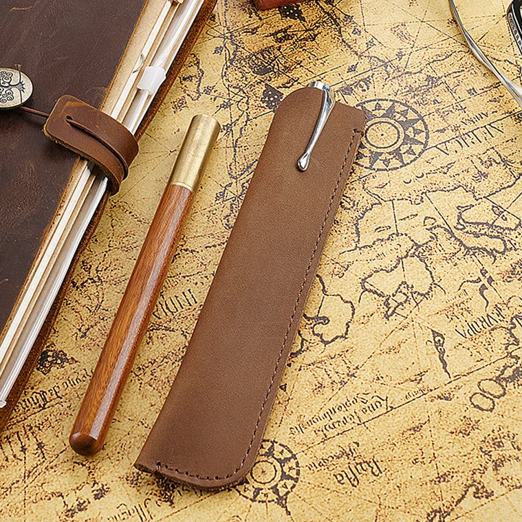 Leder Bleistift Rolltasche