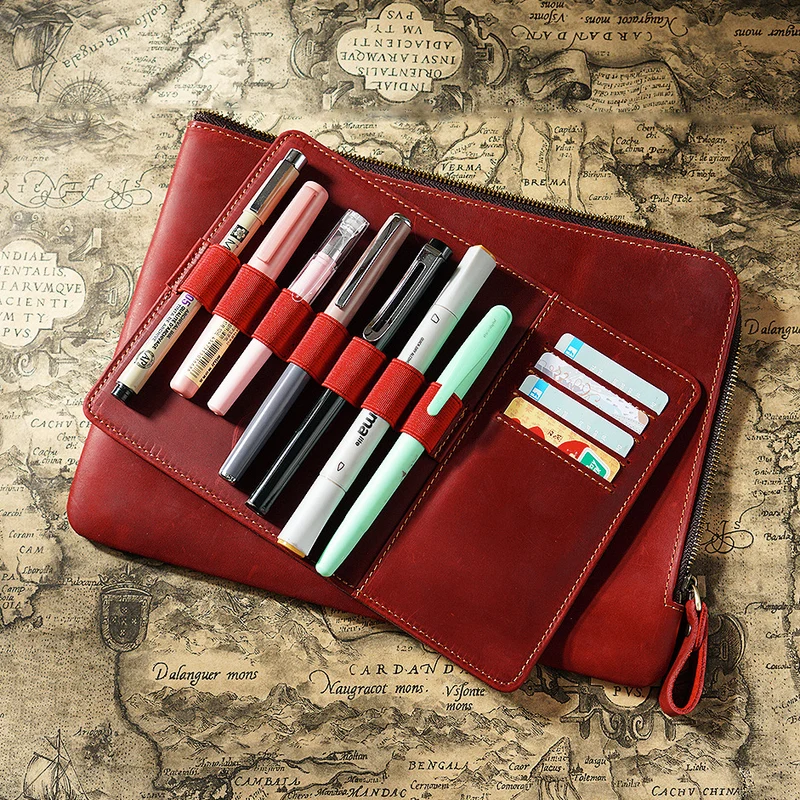 Leder Stifte-Organizer