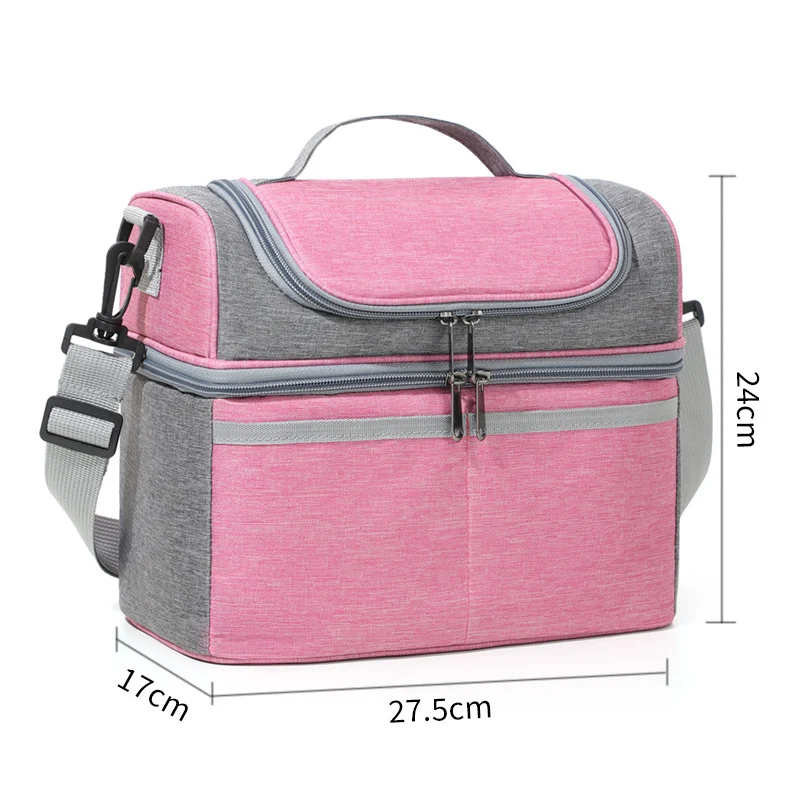 Isolierte Lunch-Kühltasche mit mehreren Taschen Karnz
