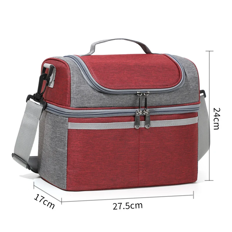 Isolierte Lunch-Kühltasche mit mehreren Taschen Karnz