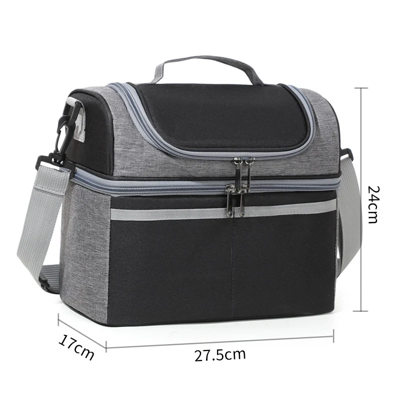 Isolierte Lunch-Kühltasche mit mehreren Taschen Karnz