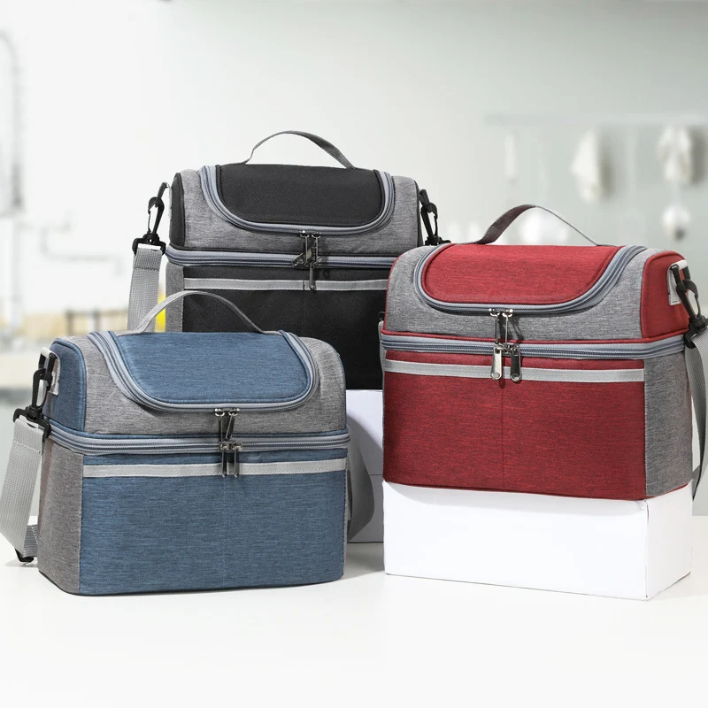 Isolierte Lunch-Kühltasche mit mehreren Taschen Karnz