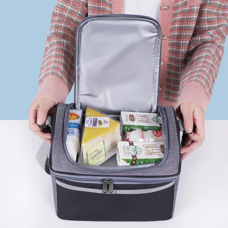 Isolierte Lunch-Kühltasche mit mehreren Taschen Karnz