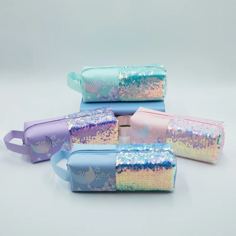 Meerjungfrau-Themen Glitzer Bleistiftetui