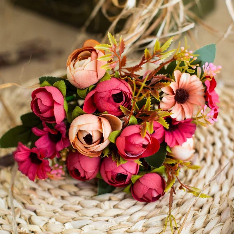 Realistische Faux-Pfingstrose Bouquets
