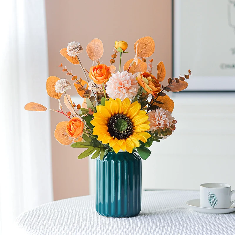 Premium Künstlicher Sonnenblumenstrauß