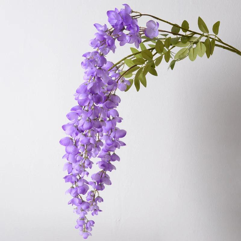 Elegante Faux-Wisteria-Blütenstiel-Dekoration