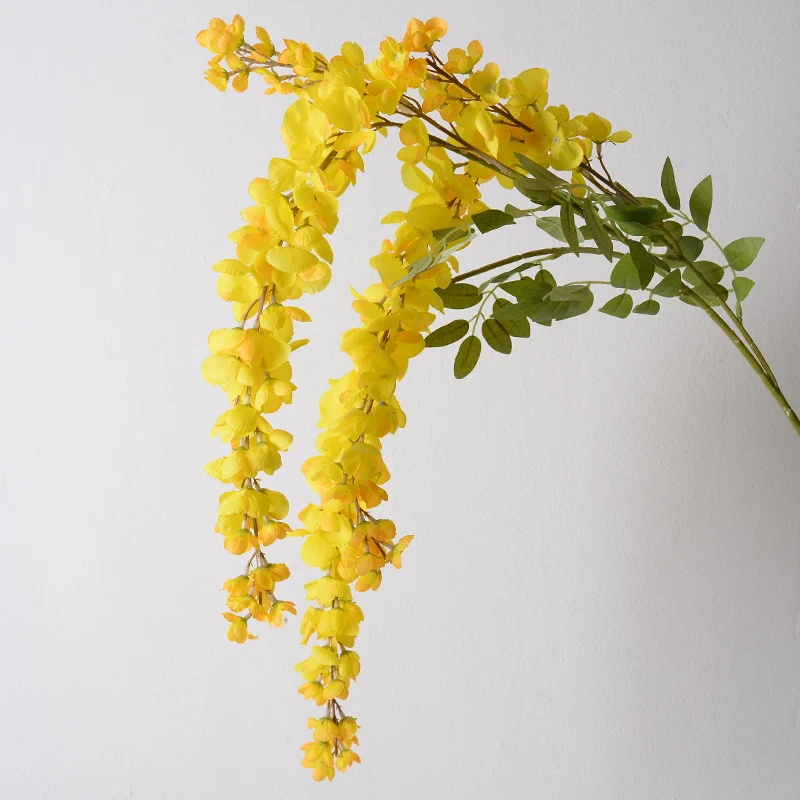 Elegante Faux-Wisteria-Blütenstiel-Dekoration