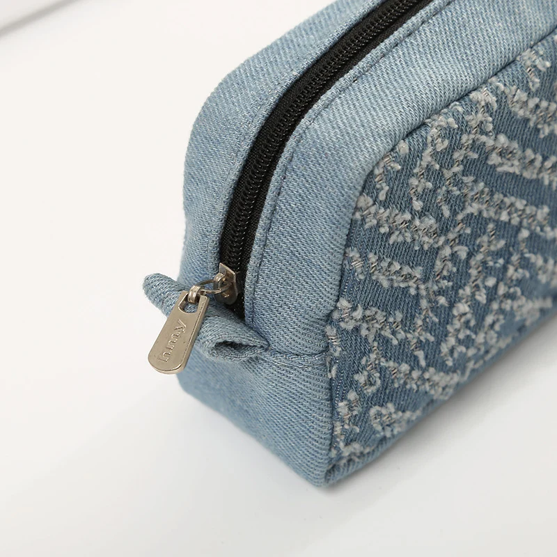 Denim Texturiertes Federmäppchen