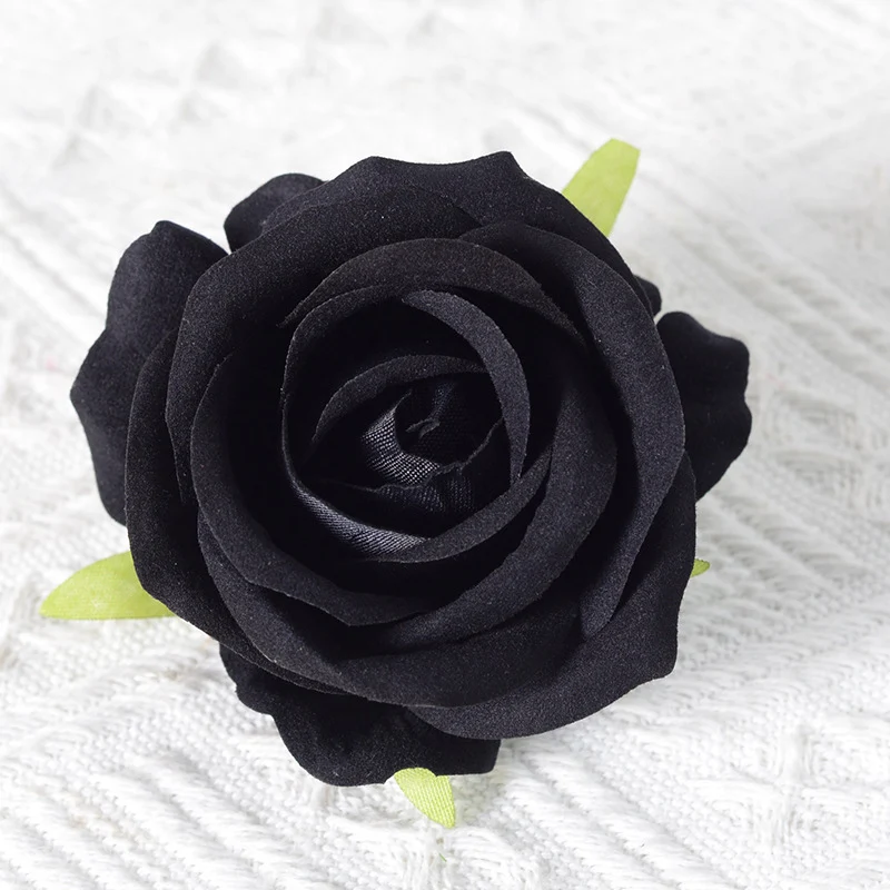 Dekorativer Samt Rose Pins Brosche
