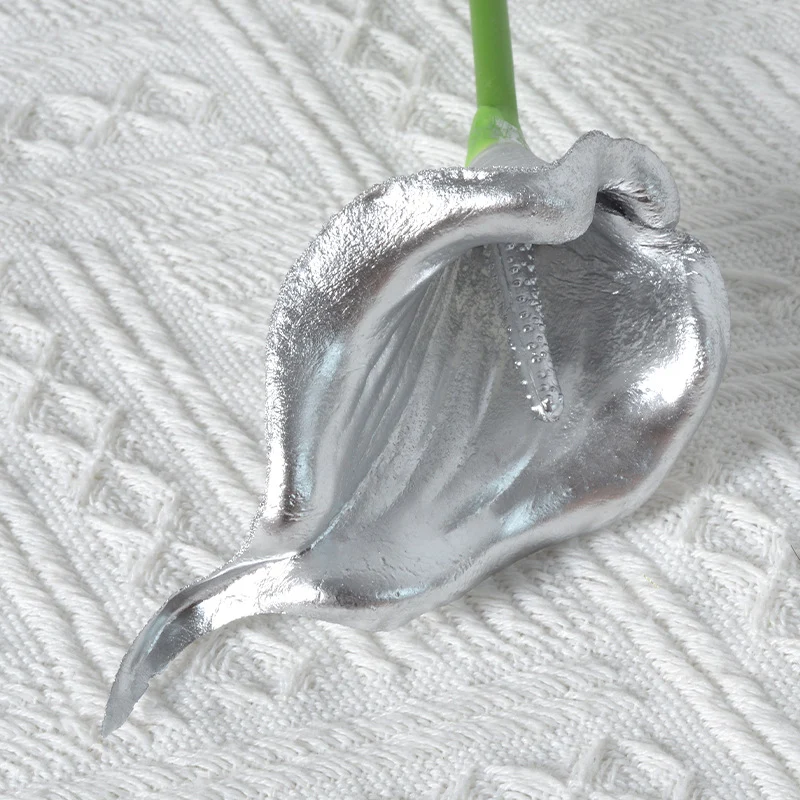 Dekorative Silber Calla-Lilie Skulptur