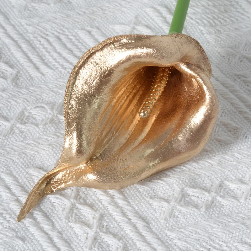 Dekorative Silber Calla-Lilie Skulptur