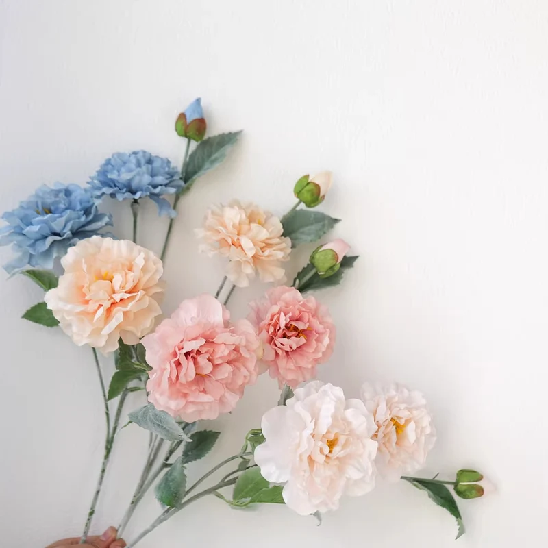 Realistische Pfingstrose Blumenstiel