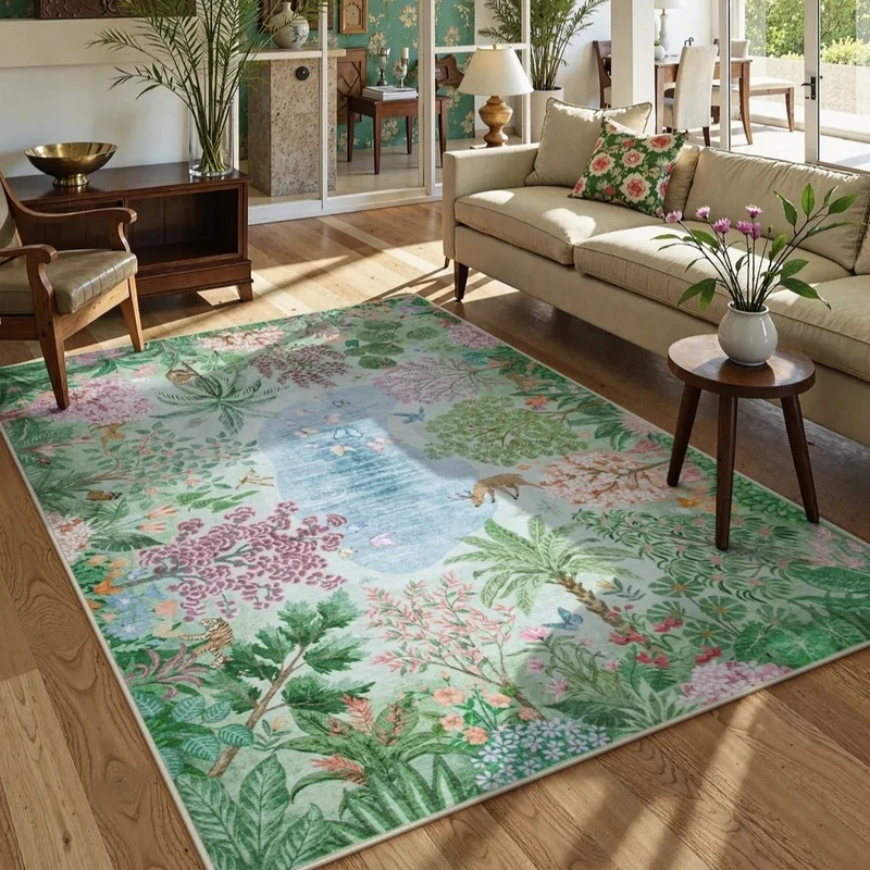 Florales Patchwork-Teppich