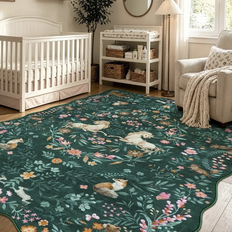 Florales Patchwork-Teppich