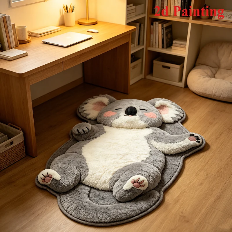 Panda-förmiger Plüsch-Teppich