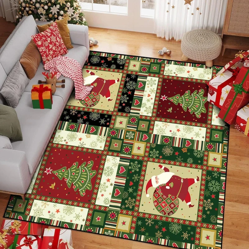 Weihnachtlich gestalteter Teppich