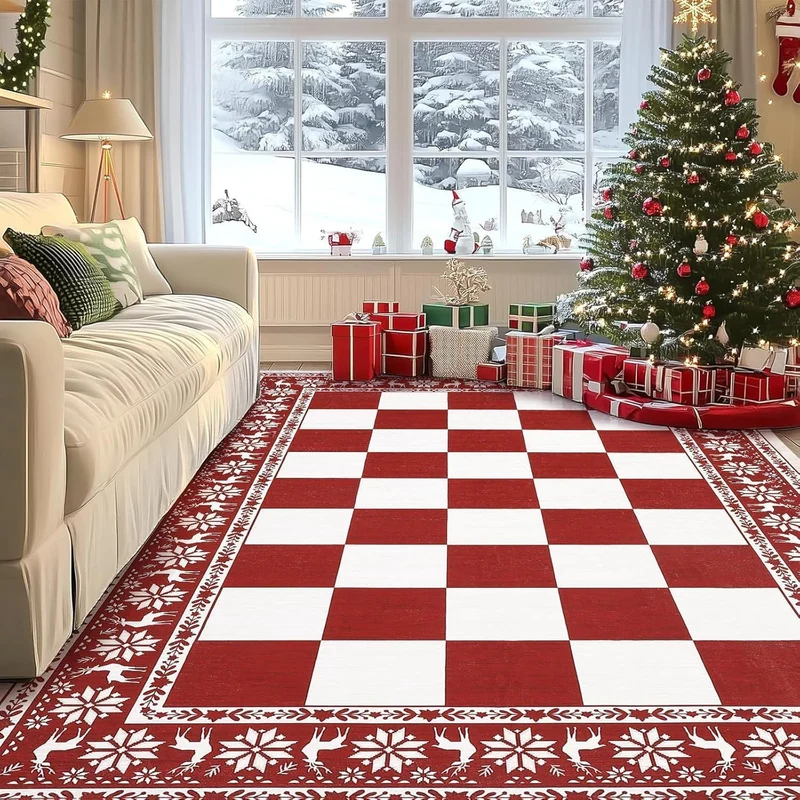 Weihnachtlich gestalteter Teppich