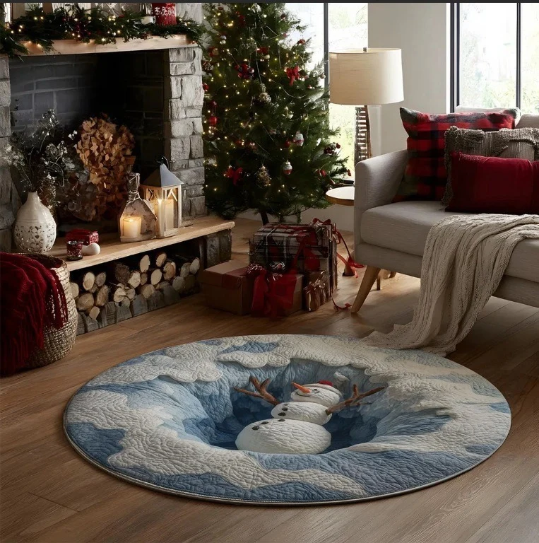 Weihnachtliches Patchwork-Teppich