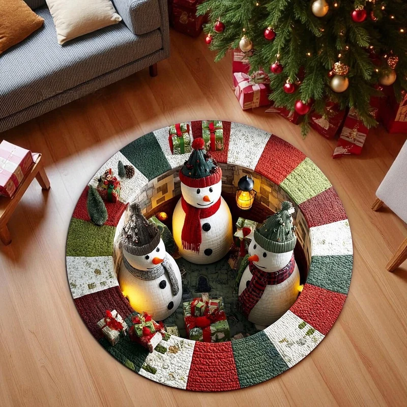Weihnachtliches Patchwork-Teppich