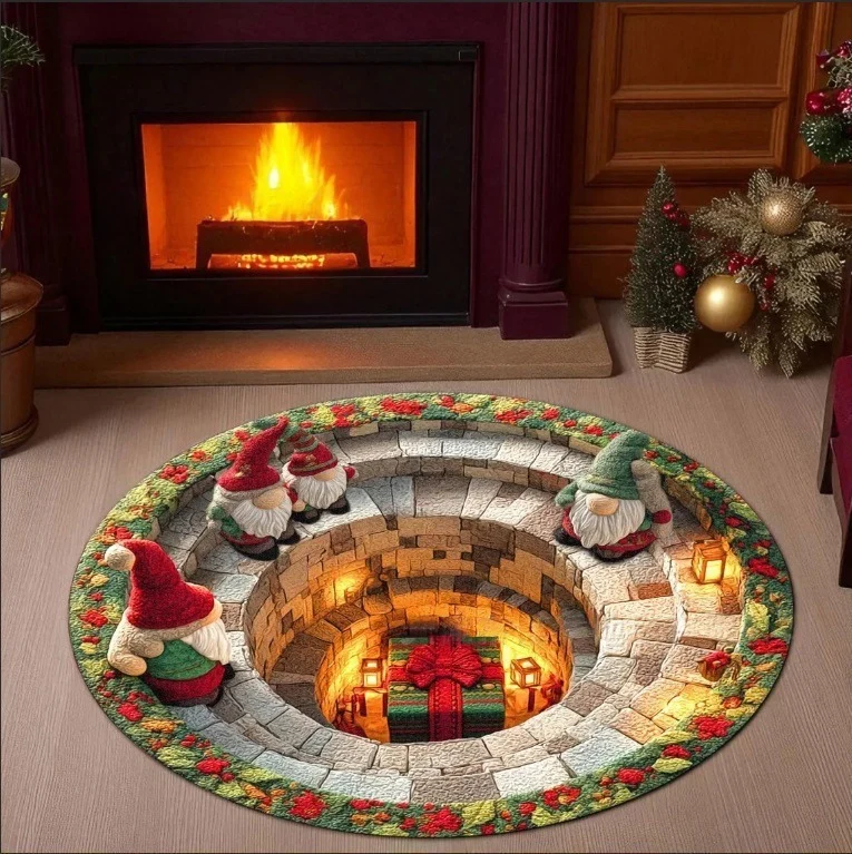 Weihnachtliches Patchwork-Teppich