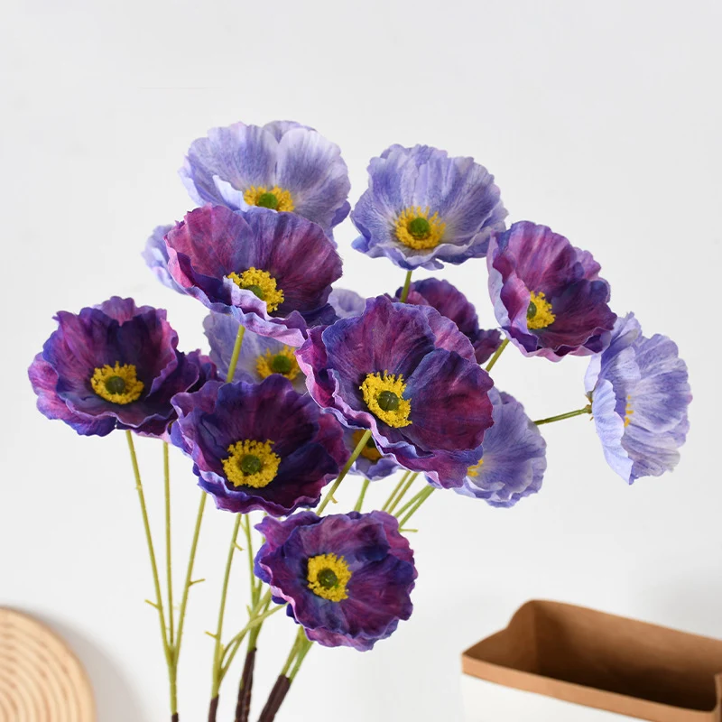 Dekorativer künstlicher Mohnblumenstängel
