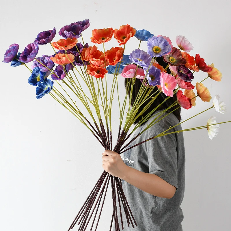 Dekorativer künstlicher Mohnblumenstängel