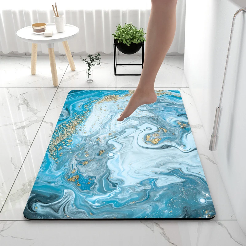 Rutschfeste Marmor Design Badezimmermatte