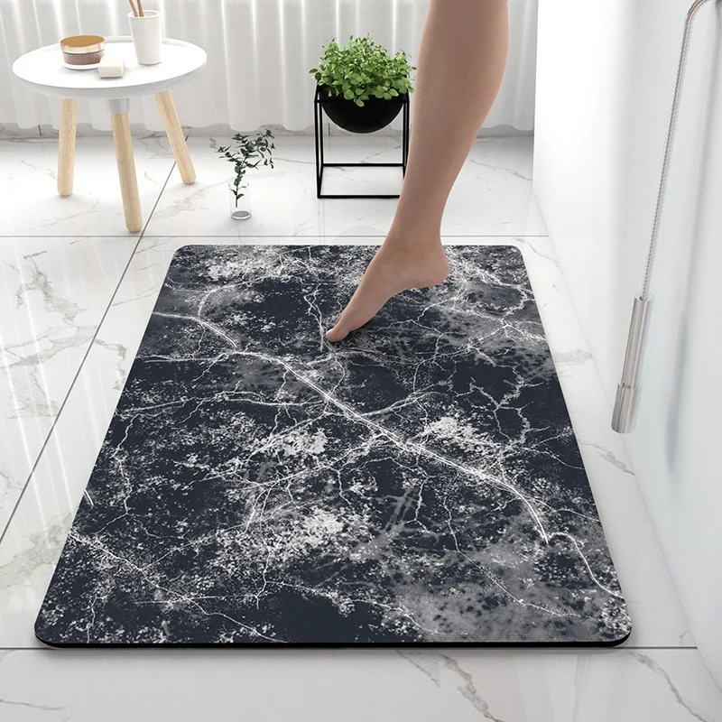 Rutschfeste Marmor Design Badezimmermatte