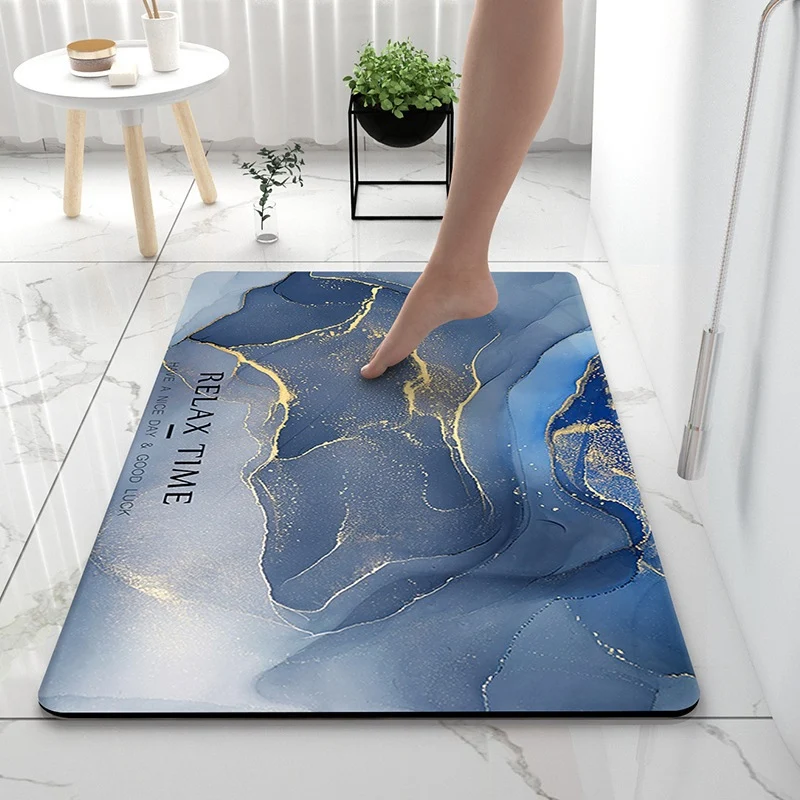 Rutschfeste Marmor Design Badezimmermatte