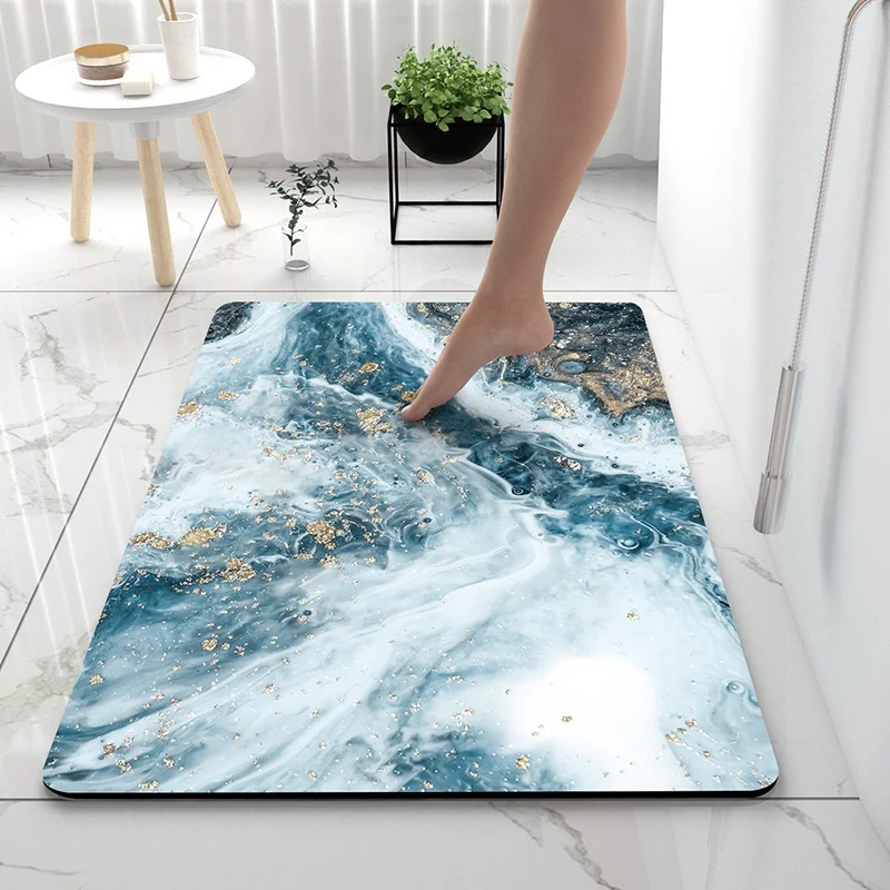 Rutschfeste Marmor Design Badezimmermatte
