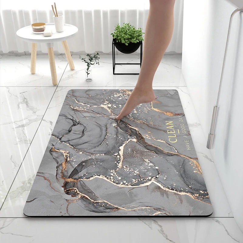 Rutschfeste Marmor Design Badezimmermatte
