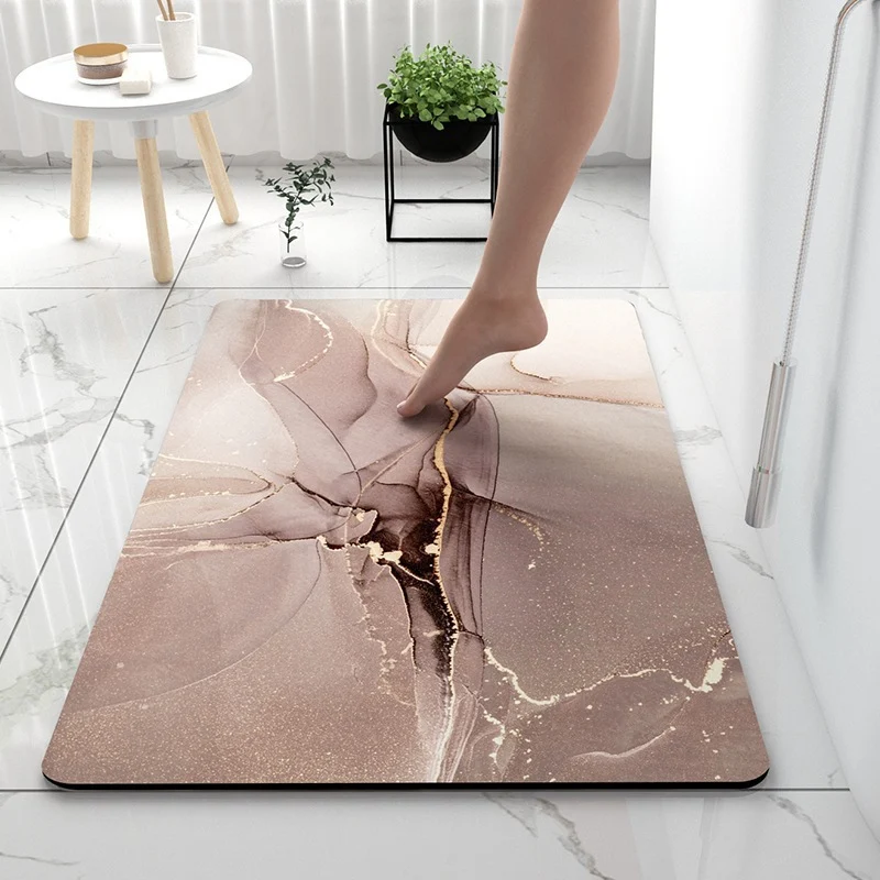 Rutschfeste Marmor Design Badezimmermatte