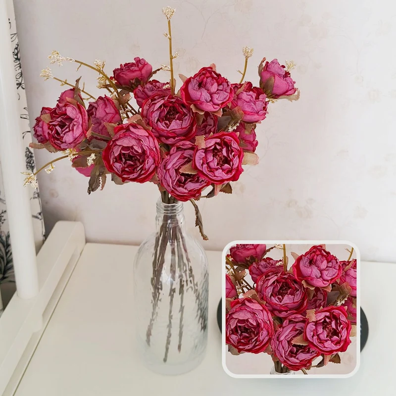 Faux Floral Rose Bouquet
