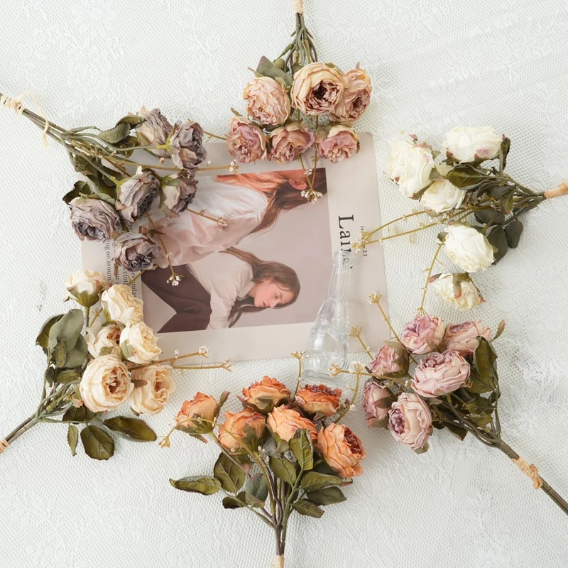 Faux Floral Rose Bouquet