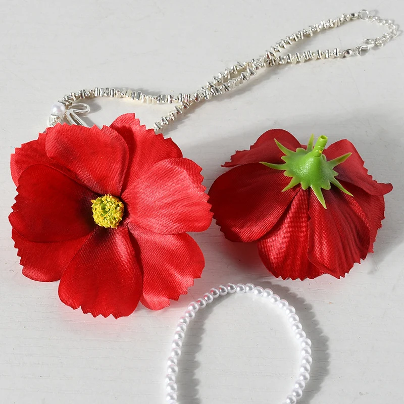 Elegante Blumige Haarklammer Set