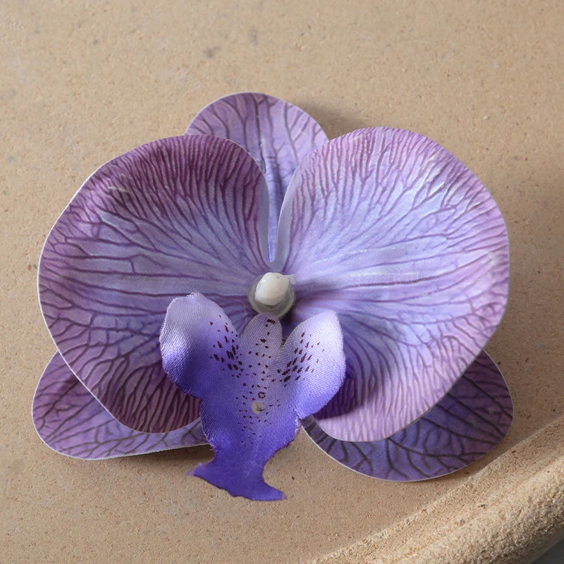 Elegante Stoff Orchideen Haarklammer