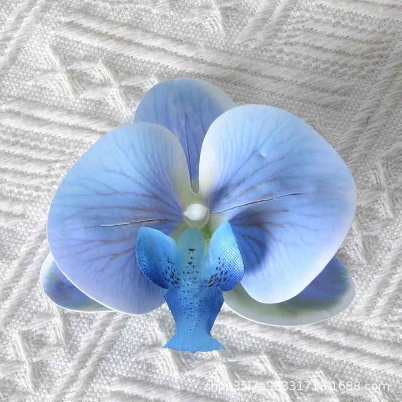 Elegante Stoff Orchideen Haarklammer