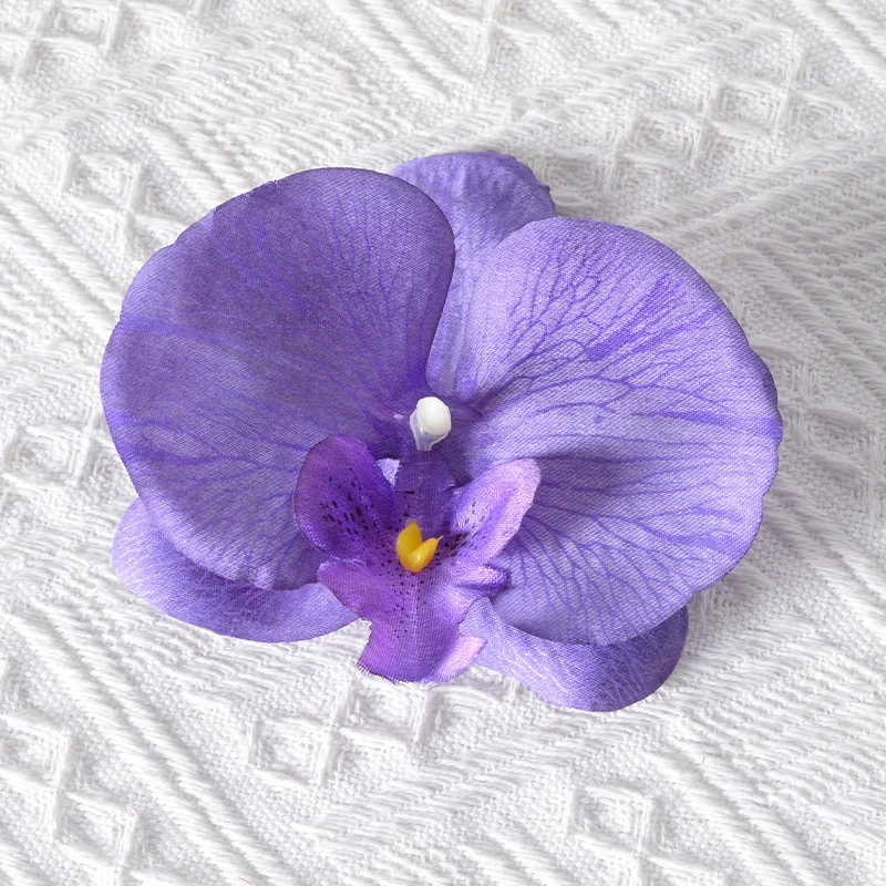 Elegante Stoff Orchideen Haarklammer