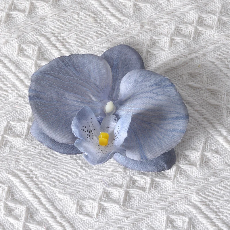 Elegante Stoff Orchideen Haarklammer