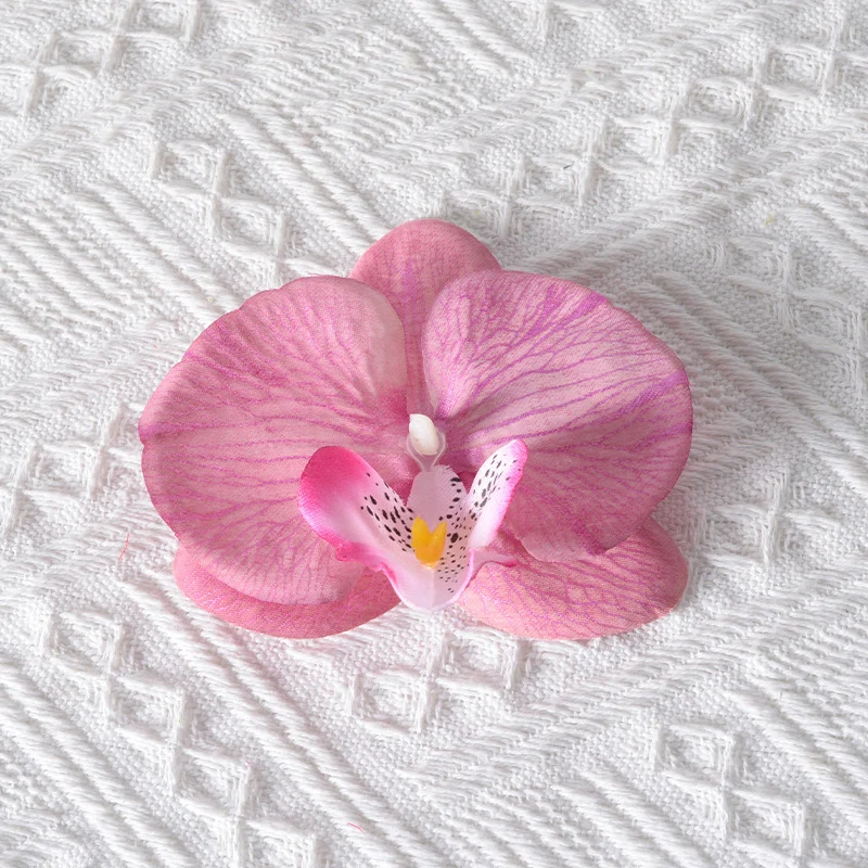 Elegante Stoff Orchideen Haarklammer