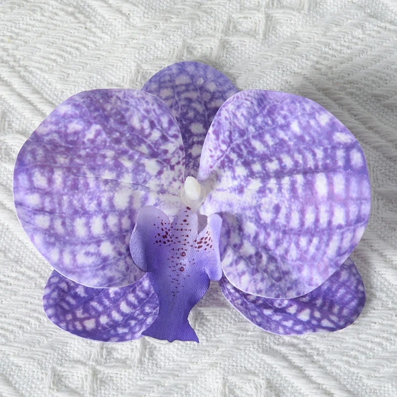 Elegante Stoff Orchideen Haarklammer