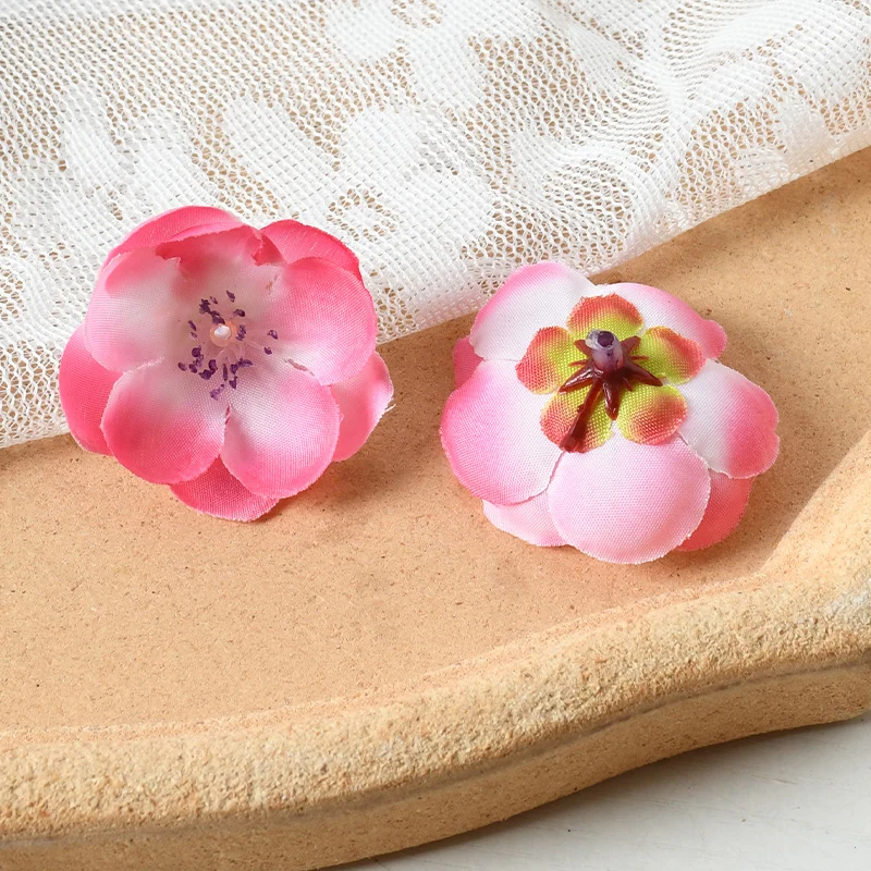 Elegantes Stoff Blüten Haarklammer Set