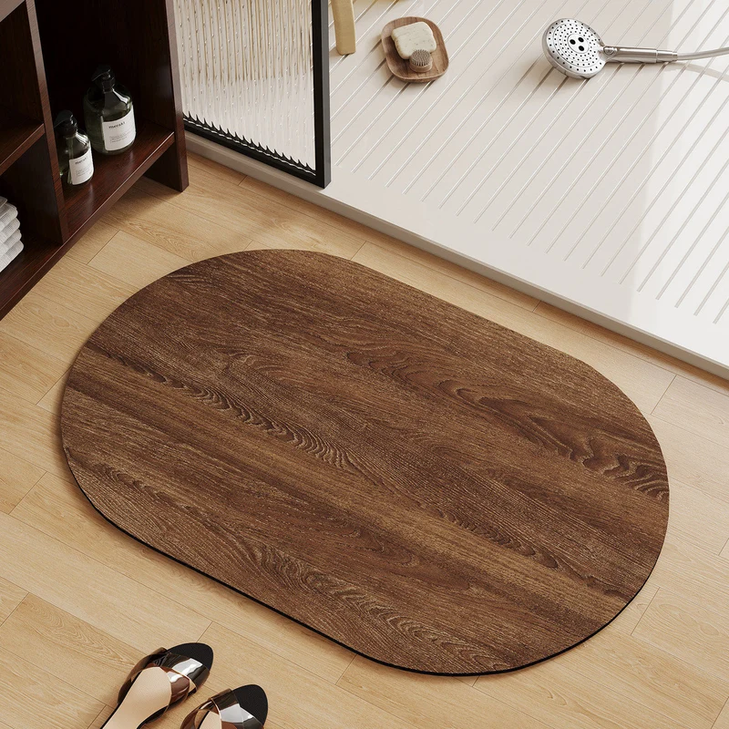 Elegante Holzmusterteppichmatte