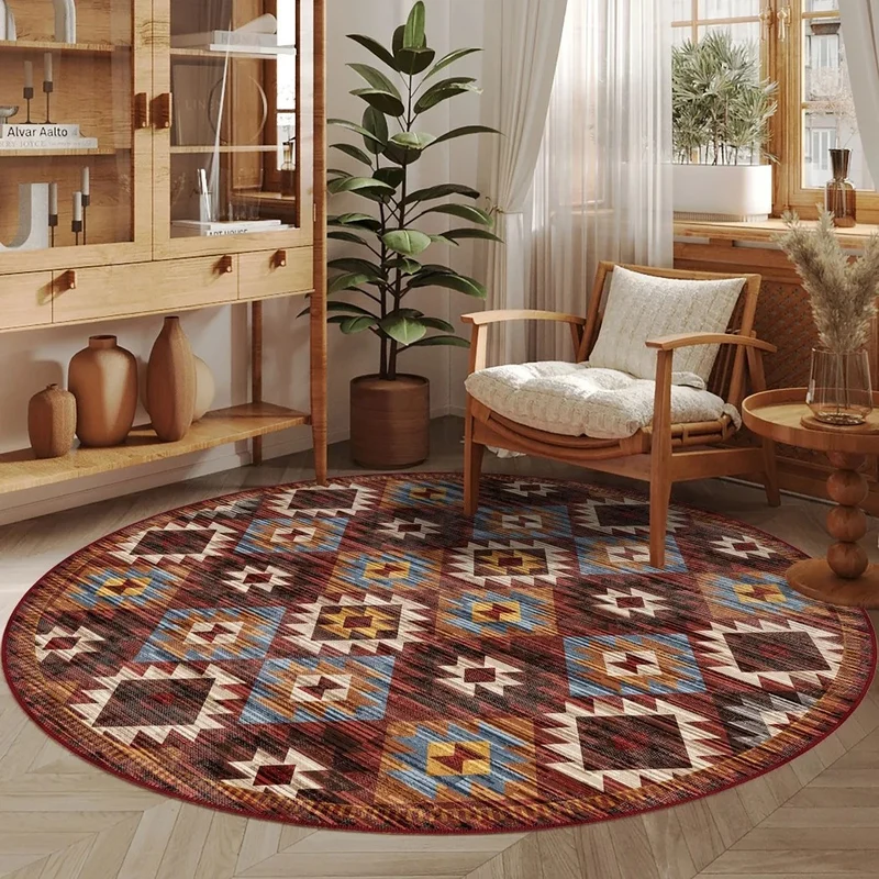 Eleganter runder Teppich