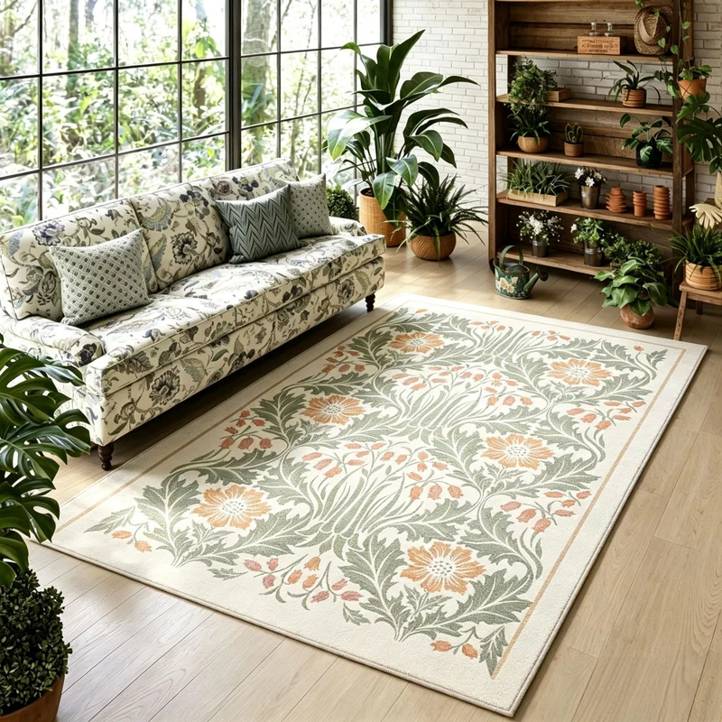 Eleganter floraler Teppich