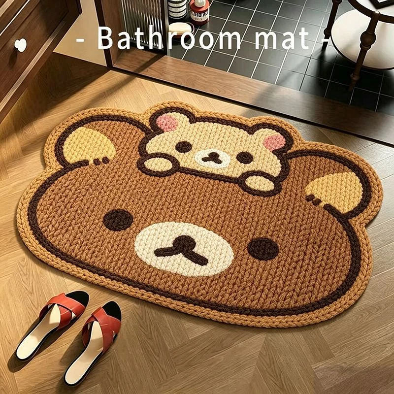 Bärenförmige Plüsch-Badezimmermatte