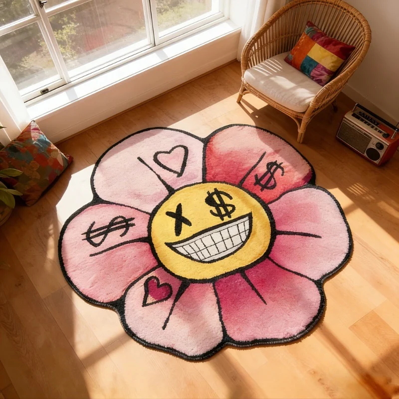 Künstlerischer blumenförmiger Teppich